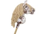Cavallo Su Bastone Super Hobby Horse Premium - Leopardo Marrone Con Criniera Beige A4 - 5902366024186