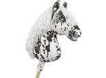 Cavallo Su Bastone Super Hobby Horse Premium - Cavallo Leopardo Con Criniera Bianca A3 - 5902366024285
