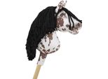 Cavallo Su Bastone Super Hobby Horse Premium - Leopardo Marrone Con Criniera Nera A4 - 5902366024193