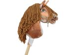 Cavallo Su Hobbyhorse Super Hobby Horse Premium - Cavallo Tobiano Marrone Con Criniera Marronea4 - 5902366024056