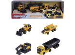 Majorette - Veicoli Da Costruzione Volvo - Set Di 4 Pezzi