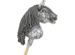 Cavallo Su Bastone Super Hobby Horse Premium - Grigio Mela Con Criniera Grigia A4 - 5902366024117