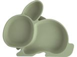 Piatto In Silicone Per Bambini, Diviso, Coniglietto Verde, 23X18,5X3,5 Cm