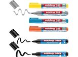 Edding Set Di Pennarelli Per Lavagna A Fogli Mobili 4-385-380-383-6 Nero 6 Pezzi