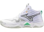 Mizuno Wave Momentum Elite Mid - Bianco/Nero/Smeraldo Ghiacciato, Dimensioni: 8,5