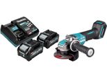 Makita Ga 047 GM201 Smerigliatrice Angolare A Batteria 40 V Max. 125 Mm X-LOCK Brushless + 2X Batteria Ricaricabile 4,0 Ah + Caricabatterie