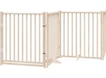 Vidaxl Recinto Per Cani Con Porta Pieghevole 4 Pannelli 320 Cm In Legno Massiccio Di Abete