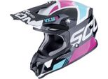 Casco Motocross Analogico Scorpion VX-16 Evo Air, Nero/Rosa, M (57/58)