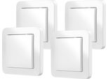 Interruttore A Parete Bosch Smart Home Per Attuatori Intelligenti, Installazione Salvaspazio Nella Scatola Degli Elettrodomestici, Per Il Comando Di Luci/Tapparelle Ii, Relè O Dimmer Bosch Smart Home, Set Da 4