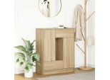 Vidaxl Credenza Con Cassetti E Ante Rovere Sonoma 73X31X90 Cm