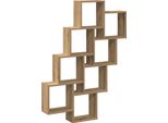 Vidaxl Scaffale Cubo In Rovere Artisan 90X15X119,5 Cm Materiale A Base Di Legno