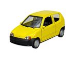 Welly Fiat Seicento Giallo 1:34-1:39 Modello In Metallo Pressofuso Nuovo In Scatola 43855