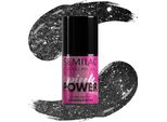 Semilac | Smalto Ibrido - Glitter Nero - 7Ml - Semi-Coprente - Effetto A Lunga Durata Fino A 3 Settimane