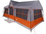 Vidaxl Tenda Familiare Con Tetto Grigio E Arancione 622 X 295 X 238 Cm