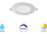 Braytron 4W Led Pannello Dimmerabile Faretto Da Incasso Faretto Da Soffitto Faretto Piatto IP40 Cct 3In1 280 Lumen