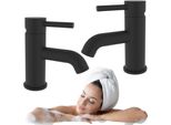Silla | Miscelatore Per Lavabo - Nero Opaco - Miscelatore Per Lavello - Altezza 17,5 Cm - Ottone - Miscelatore Monocomando