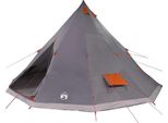 Vidaxl Tenda A Soffietto Per Famiglie Con Tetto Grigio E Arancione 560 X 560 X 300 Cm