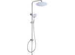 Joho 304 Colonna Doccia Idromassaggio Doccia Colonna In Acciaio Inox Cromo Senza Miscelatore Set Doccia A Pioggia Soffione E Doccetta Mano D25Cm Tondo