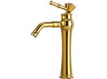 Silla | Miscelatore Per Lavabo - Oro Lucido - Miscelatore Per Lavello - Altezza 30 Cm - Ottone - Miscelatore Monocomando