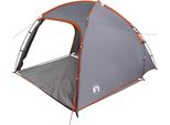 Tenda Vidaxl Grigio E Arancione 370 X 230 X 185 Cm Poliestere E Fibra Di Vetro