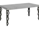 Itamoby - Tavolo Allungabile 200/304X90 Cm Karamay Cemento Gambe Antracite