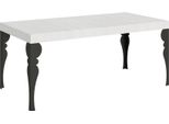 Itamoby - Tavolo Allungabile 200/304X90 Cm Paxon Bianco Frassino Gambe Antracite