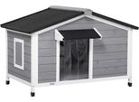 Fortuna Lai Cuccia Per Cani In Legno Di Abete Cuccia Resistente Alle Intemperie Con Tetto Apribile In Asfalto E Fondo Rimovibile Grigio 109X79X72 Cm Per Cani Di Grossa Taglia