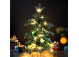 Albero Di Natale Artificiale Con Neve Bianco Caldo Illuminato 8 Funzioni - 60 Cm - Albero Di Natale Artificiale