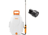 Set Toolland Con Irroratore A Zaino A Batteria 12L E Batteria Di Ricambio, Irroratore Elettrico Per Giardino Per