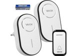 Vayox Campanello Senza Fili VA0406 Campanello Senza Fili 110-240V / Pulsante A Batteria 23A12V Bianco