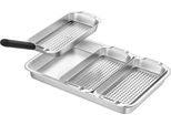 Set Di Cestini Per Barbecue - Accessori In Acciaio Inox Per Carne, Pesce E Verdure