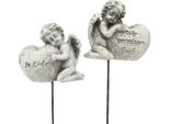 Tappo Decorativo A Forma Di Angelo Con Cuore E Scritta Per Tomba Amorevole, PK6 Pezzi