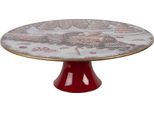 Piatto Per Torte Clayre & Eef Su Piede Ø 29X10 Cm Plastica Bianca