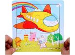 Puzzle Di Legno In Cornice Puzzle Educativo Aereo