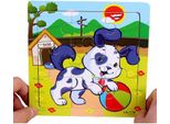 Puzzle In Legno In Cornice Puzzle Educativo Cane