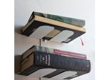 Libreria Scaffale A Muro Per Libri Verticale 35 Cm Set Di 2 Mensole Bianche Libreria Invisibile Con 3 Mensole Galleggianti Mensole A Muro (2 Pezzi)