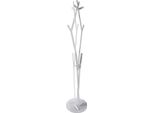 Appendiabiti Da Terra Uty In Ferro Ø30X178 Cm Design Minimal Moderno Autoportante, Arredo Per Ingresso, Studio O Ufficio Italy Bianco Marmo