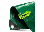 Telone Impermeabile 3X4M - Telone In Tessuto 200 G/M² - Telone Per Legno Con Occhielli Con Rinforzo Angolare Supplementare