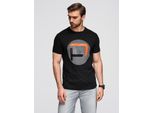 T-Shirt Ombre Con Grande Stampa Nera Xl