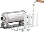 Kraft&Dele | Insaccatrice Manuale Per Salsicce, Macchina Per Salsicce In Acciaio Inox, Insaccatrice Per Salsicce, Argento, Pressa Per Salsicce Con Morsetto Da Tavolo, Siringa Per Salsicce Con Tubi Di Riempimento, 3KG