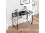 Schreibtisch 100 × 50 × 75 cm kleiner Schreibtisch, Schreibtisch für kleine Räume moderner einfacher PC-Schreibtisch Schwarz