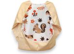 Bavaglino Per Bambini, Grembiule Impermeabile Con Maniche E Tasca Bavaglino Premium Beige