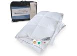 Warme Daunendecke 100% neue Daunen Bettdecke 155x220 Daunenpass 1010g