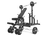 Set MS2_2.0_83KG_G | Panca Bifacciale + Supporti Regolabili + Barra Gommata E Set Di Piastre Pesi 83 Kg - Marbo Sport