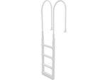 Scaletta Per Piscina 4 Gradini, Doppio Corrimano, Gradini Stabili E Antiscivolo, Portata 136 Kg, Per Piscine Interrate E Fuori Terra Da 122-137 Cm