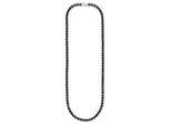 Edelstahlkette Bruno Banani "Schmuck Geschenk Tenniskette", Edelstahlfarben, Schwarz, Halsketten, Damen, Edelstahl, L: 45 B: 4Mm, Edelstahlkette, Mit Zirkonia (Synth.), B:4Mm
