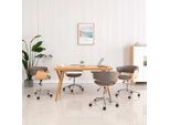 The Living Store Sedie Da Pranzo Girevoli 4 Pz. Tessuto Taupe