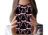 Custodia Per Samsung A5 2017 - Nastro Nero E Rosa Fiocchi Di Nastro