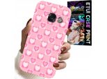 Custodia Per Samsung A5 2017 - Cuori Check Rosa Custodia + Vetro