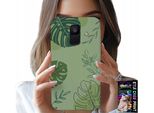 Custodia Per Samsung A6 2018 - Foglie Verdi Motivi Floreali Retro Custodia